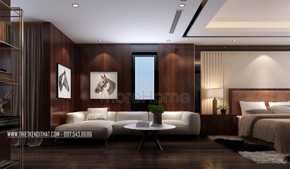 Thiết kế nội thất phòng ngủ gỗ