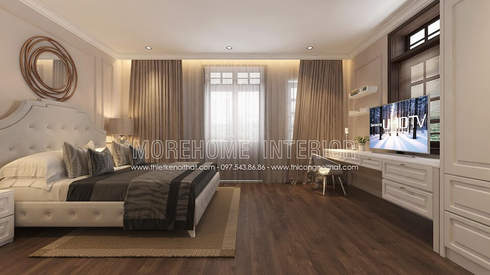 Săn đón mẫu thiết kế nội thất phòng ngủ nhà phố đẹp, tiện nghi