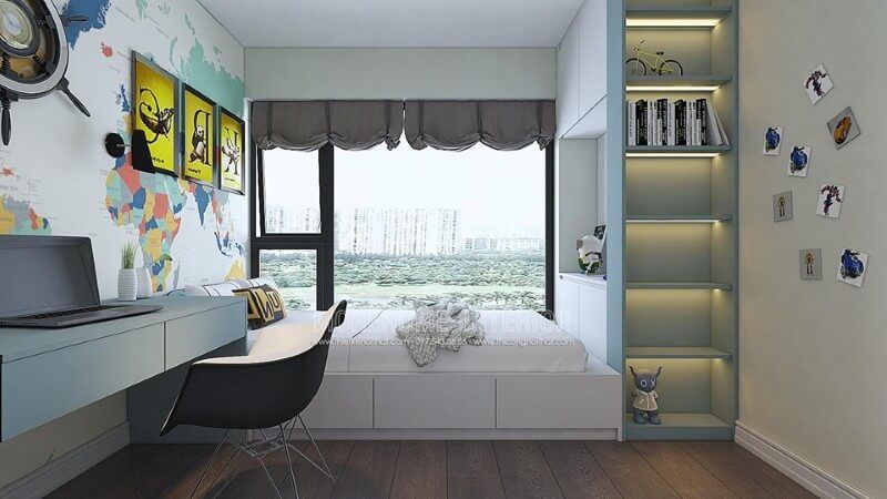 Hình ảnh mẫu thiết kế nội thất phòng ngủ chung cư sang trọng, cuốn hút